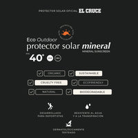 Protector Solar Mineral 40+ | Eco Outdoor [ Sin Tono ]